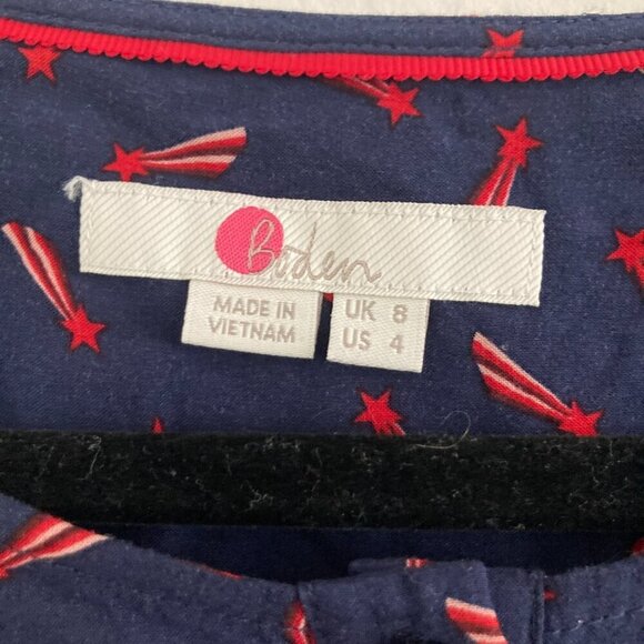 Boden Kara Shooting Star Blouse Long Sleeve Shirt Dainty Girly Smocked Preppy 4 - Picture 10 of 12